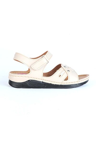 moda ayakkabım Moda Ayakkabı 01147 Serra Kadın Düz Sandalet