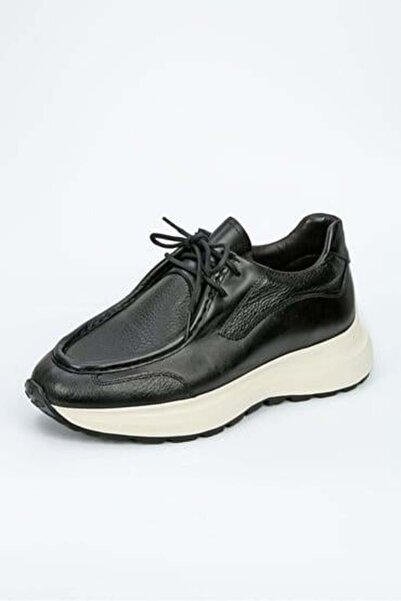 Byterre Tirano Genuine Leather Handmade Black Men's Casual Shoes
