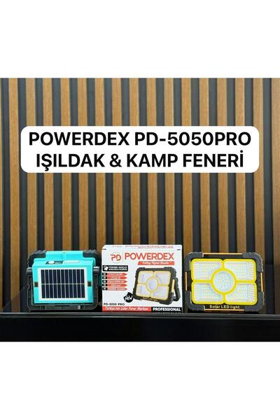 powerdex Pd-5050 Profesyonel Projektör Modlu Çakar Işıklı Güneş Enerjili El F...