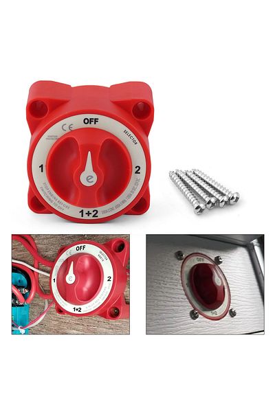 Choice 4 Position 32V 350 Amp E-Series Waterproof Ignition Protected Marine Boat Dual Battery Isolator S...