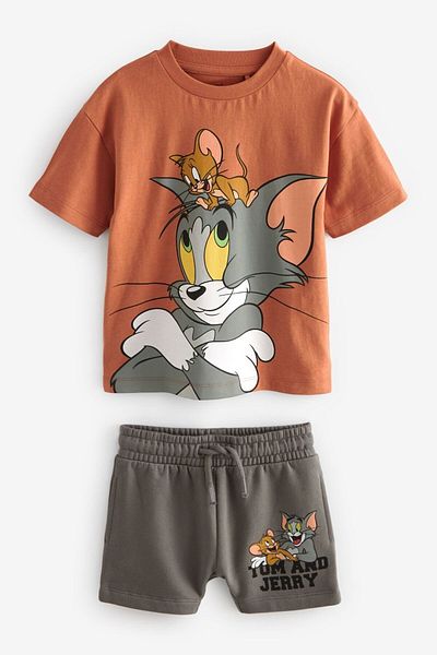 Ladin Store New Season Boys' Cotton Character Printed Bottom-Top Shorts Suit