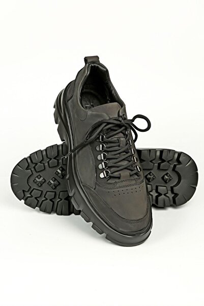 Byterre Tristan Genuine Leather Handmade Dark Gray Casual Shoes