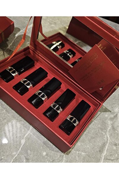 Dior احصل على بكج أحمر شفاه روج ديور قابل لإعادة التعبئة 999 وجميع الدرجات أحمر مخملي