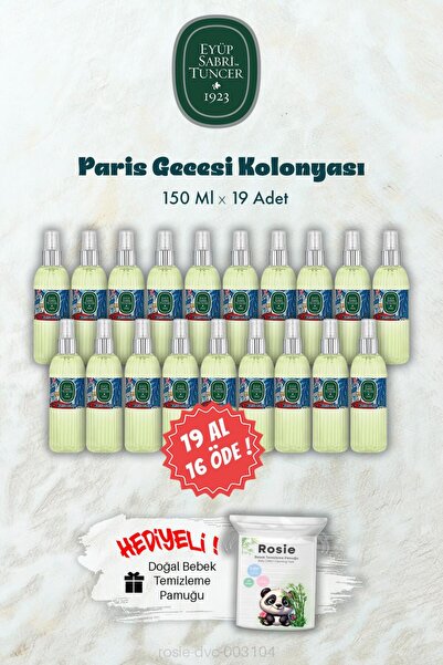 Eyüp Sabri Tuncer 19 AL 16 ÖDE 150 ML Paris Gecesi Kolonyası ve ROSIE Hediye