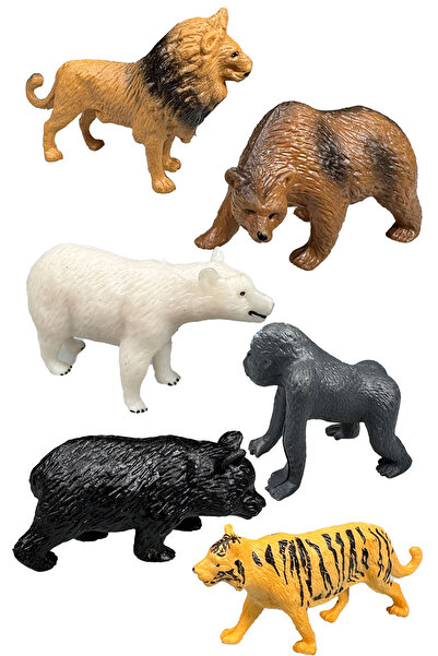 Toyaş Oyuncak Hayvan Figürleri  Poşette Vahşi Hayvan Seti 6 Parça
