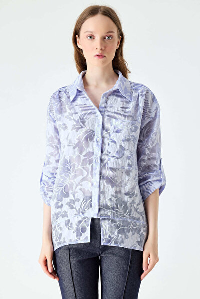 FEVER Cep detaylı viskon gömlek