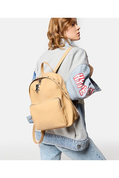 Twist Shiny Textured Backpack