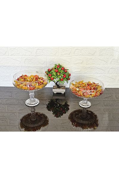 atabey home collection علبة سلطة لوتس كريستال 2 وصناديق إيفاد
