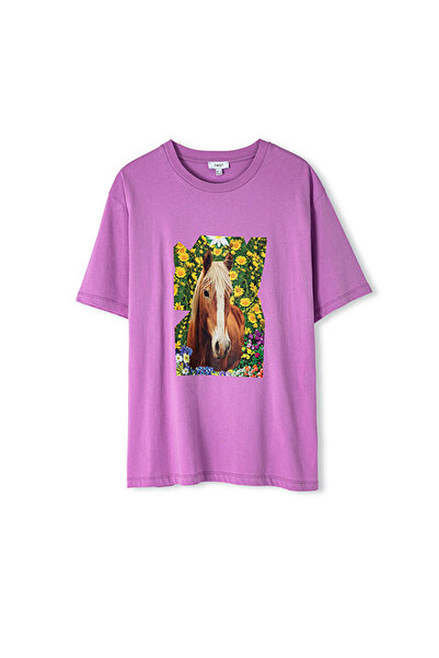 Twist Printed Visual T-Shirt