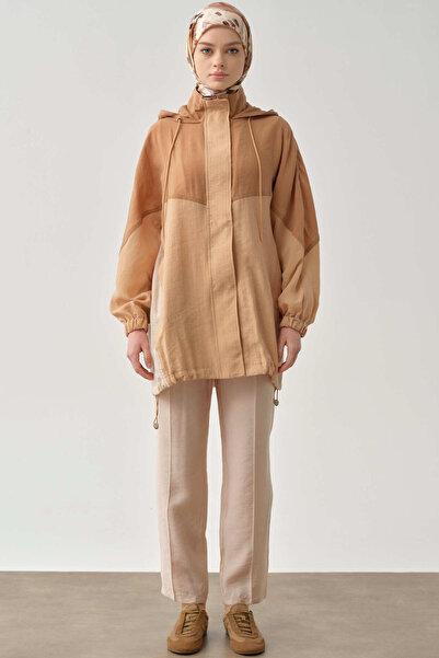 Tuğba Pile Detaylı Pantolon - Bej