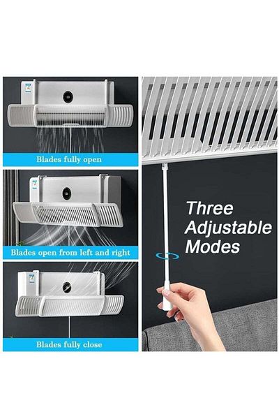 COOYA Retractable Air Conditioner Deflector, Air Baffle Telescopic Outlet for Air Circulation, White