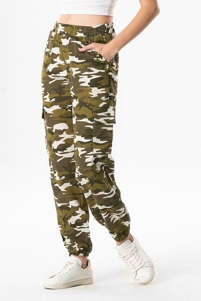 Eliş Şile Bezi Seda Şile Diaper with Elastic Waist, Green Ysl Summer Cargo Pocket Trousers