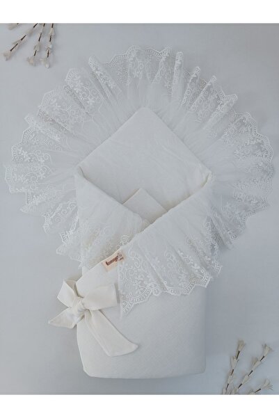 Tomuycuk Lacy Baby Blanket 100% Cotton Natural Organic Sleeping Swaddle Gift Newborn Mevlütlük Knd
