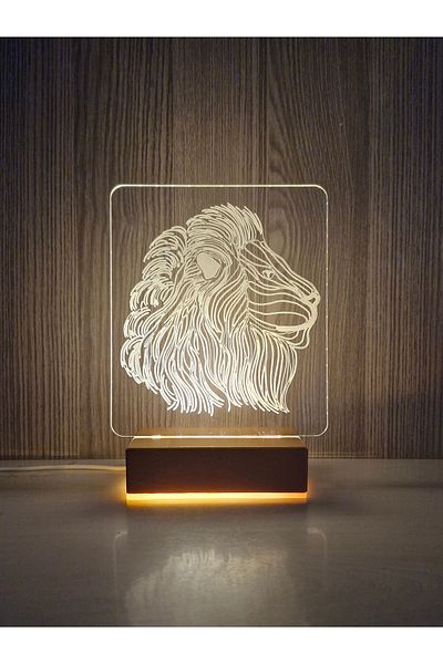 Vipyol Gift Lion Designed Led Night Light Football Gift for Loved Ones Birthday Gift