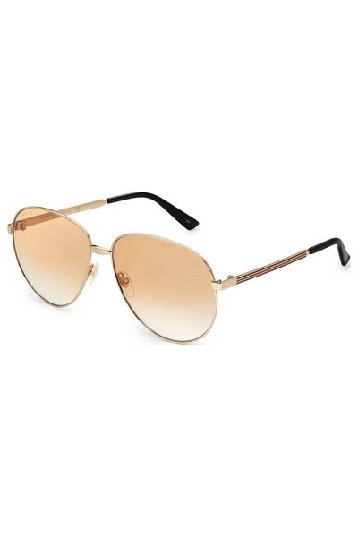 Gucci Brown Gradient Geometric Unisex Sunglasses