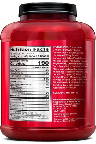 BSN Syntha-6 Ultra Premium Protein Matrix, Whey Protein Powder- Vanilla Ice Cream, 5 lbs