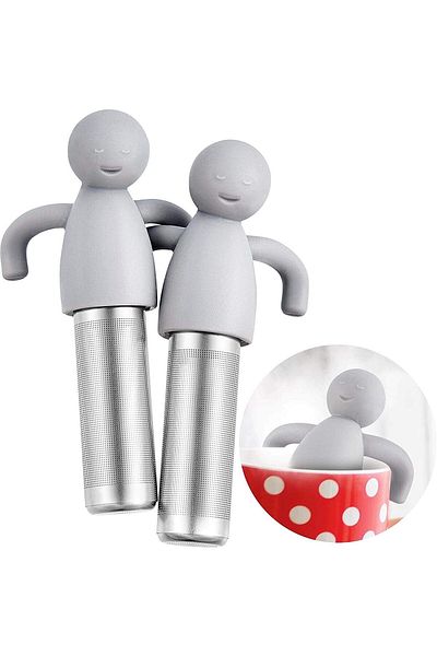 fulina 2 Pcs Cute Tea Infuser,304 Stainless Steel,Anti-Rust, Scratch and Smash,Easy Clean,For Loose Tea