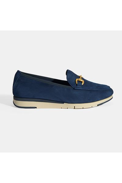 Desa Pantofi casual confortabili din piele intoarsa albastru bleumarin de dama