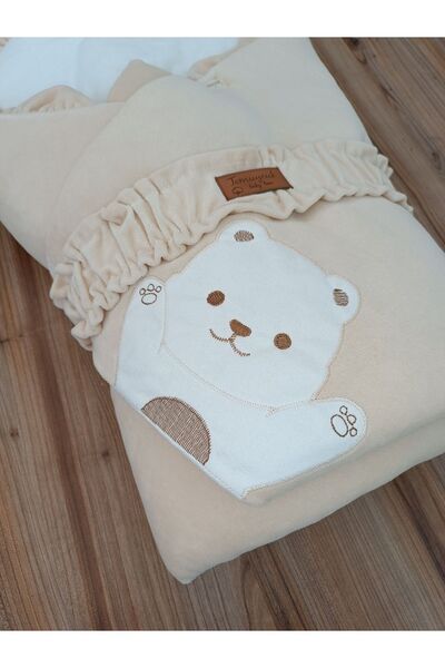 Tomuycuk New Season - Baby Girl and Boy 100% Cotton Fleece Sober Embroidered Hospital Exit