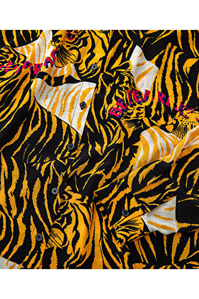 Twist Oversize Animal Print Shirt