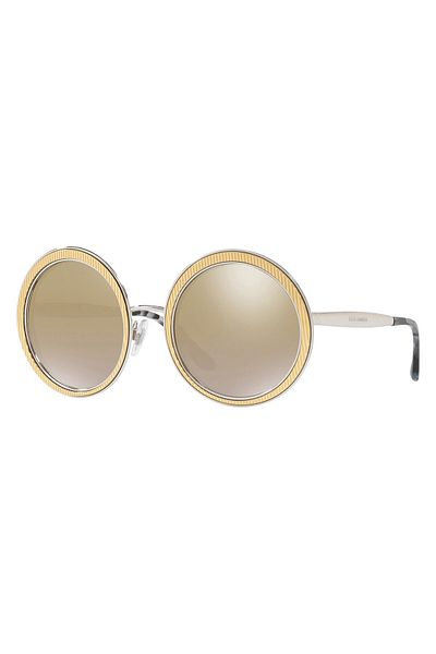 Dolce&Gabbana Dolce & Gabbana Gold Round Sunglasses Woman