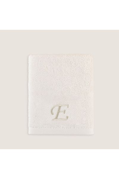 Chakra 50x90 Cm Ecru Solid Embroidered Face Towel