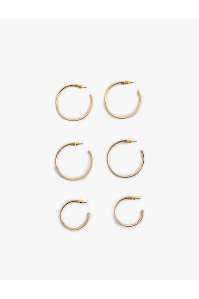 Koton 3-Piece Hoop Earring Set
