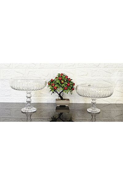 atabey home collection علبة سلطة لوتس كريستال 2 وصناديق إيفاد