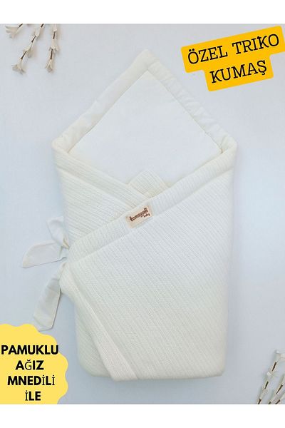 Tomuycuk Winter Knitwear Baby Blanket - Cotton Swaddle, for Boys and Girls, Hospital Exit Newborn Gift