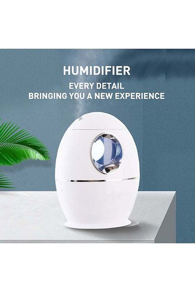 COOYA Ultrasonic Mini Humidifier,Air Purifier with Colourful Atmosphere Lights,White