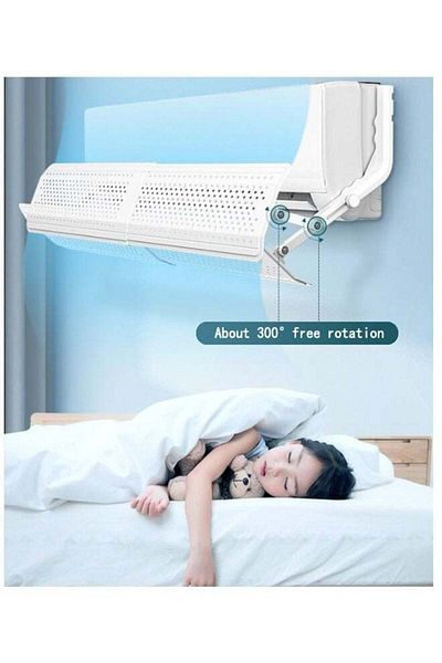 COOYA Retractable Air Flow Deflector, Adjustable Help Cooling/Heating Air Circulation