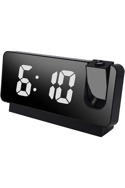 COOYA LED Digital Projection Alarm Clock with Temperature Display Snooze, Mute USB Luminous Desktop Clock