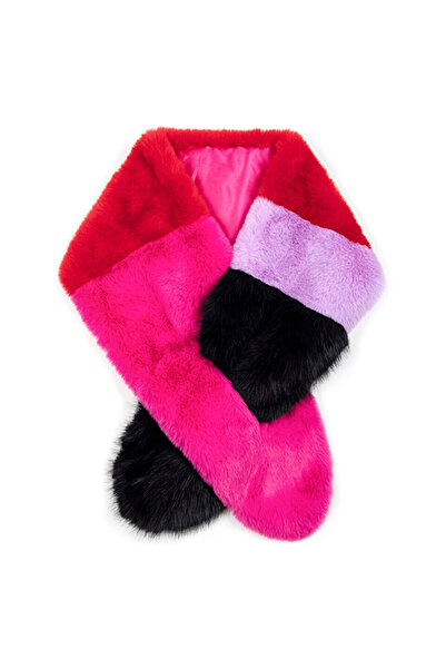 Twist Colorblock Plush Scarf