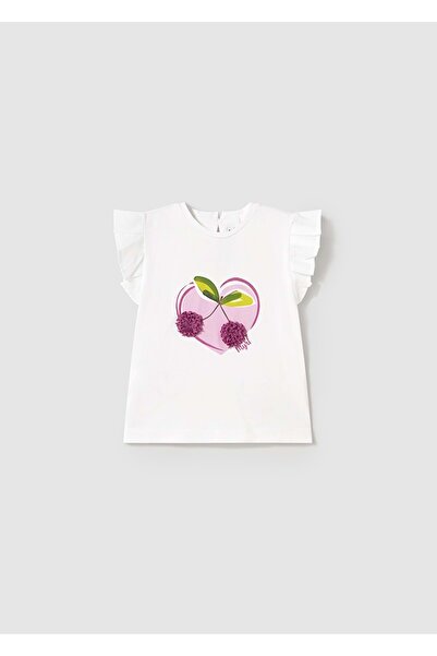 MAYORAL تي شيرت أبيض بأكمام قصيرة