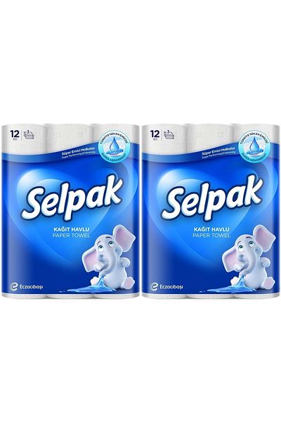 Selpak Paper Towels (3 Layers) Set of 24 (2Pk*12)