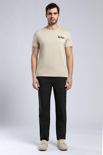 Lee Cooper New Normal Bel Normal Kesim Düz Paça %100 Pamuk Siyah Erkek Pantolon