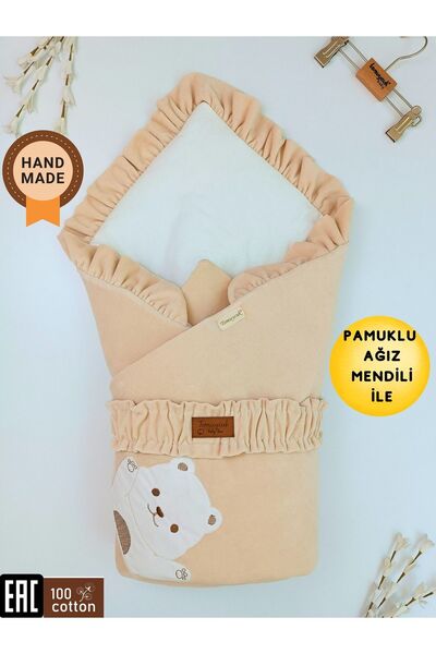 Tomuycuk New Season - Baby Girl and Boy 100% Cotton Fleece Sober Embroidered Hospital Exit