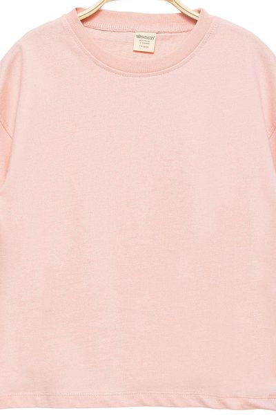 Divonette Girl's 100% Cotton Pink Sweatshirt with Bow - Casual and Stylish Style