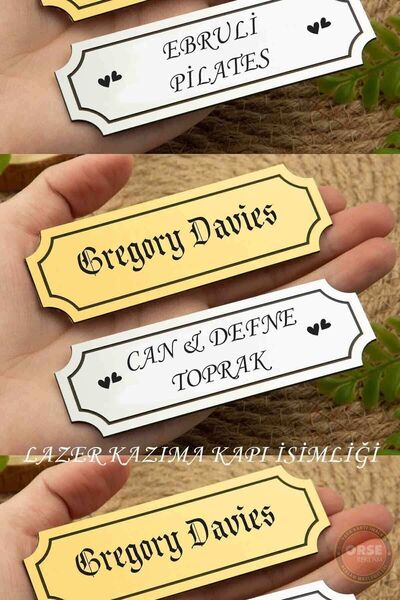 Orse Reklam Kapı Isimliği Lazer Kazıma Yüksek Kalite