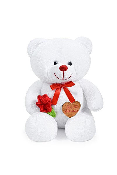 Özgüner Oyuncak 75 Cm Elinde Gül Tutan Sevimli Ayıcık (iyiki Varsın)