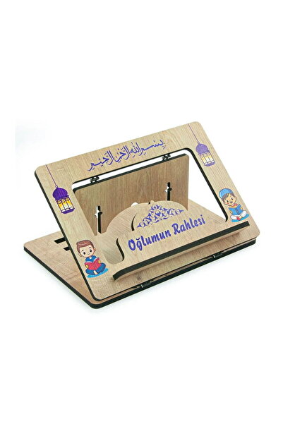 İkranur Настолна дървена стойка с регулируема височина за четене на книги за ...