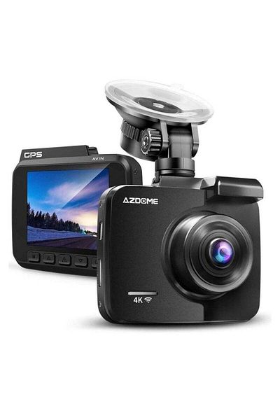 Generic كاميرا سيارة GS63H مزودة بعدسة مزدوجة وتسجيل 4K UHD وكاميرا DVR ونظام تحديد المواقع العالمي (GPS) وواي فاي ومستشعر G وكشف الحركة