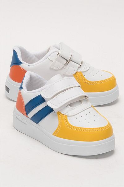 Liger Lighted Unisex Comfortable Lightweight Children's Sports Shoes White - Blue