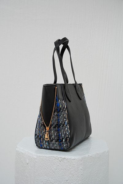 LAMİNTA Geantă de umăr pentru femei Mely Black Tweed