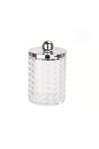 Choice Diamond Style 1pc 1/2/3 Pc Plastic Cotton Swab Ball Pad Holder Storage Box 10 Oz Bathroom Organizer,