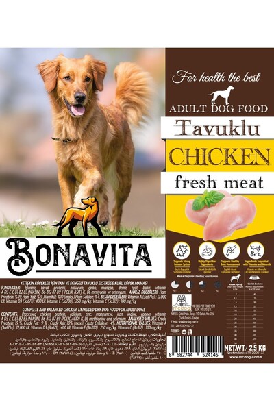bonavitaa Bonavita Tavuk Etli Köpek Kuru Maması 10 kg (2.5 kg X 4 adet )