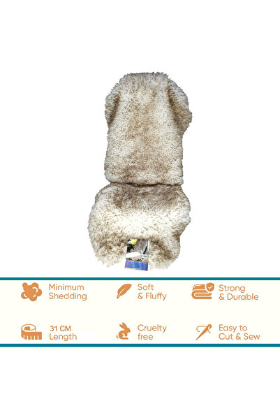 Generic Premium Sheepskin Car Seat Cover – 100% Pure Wool, Soft & Fluffy, Universal Fit, Long Wool Cushion