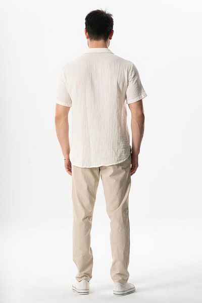 Eliş Şile Bezi Το Summer Red είναι ένα ανοιχτό λευκό μπλουζάκι KrkByz Polo Collar Mobile Manufacturing