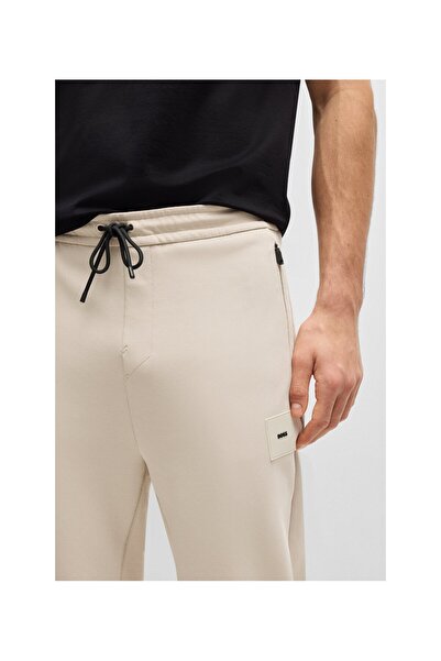 BOSS Logo yama detaylı esnek pamuk karışımlı eşofman altı