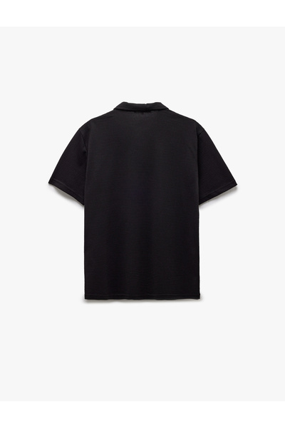 Koton Kurzärmliges, strukturiertes Polo-T-Shirt mit normaler Passform